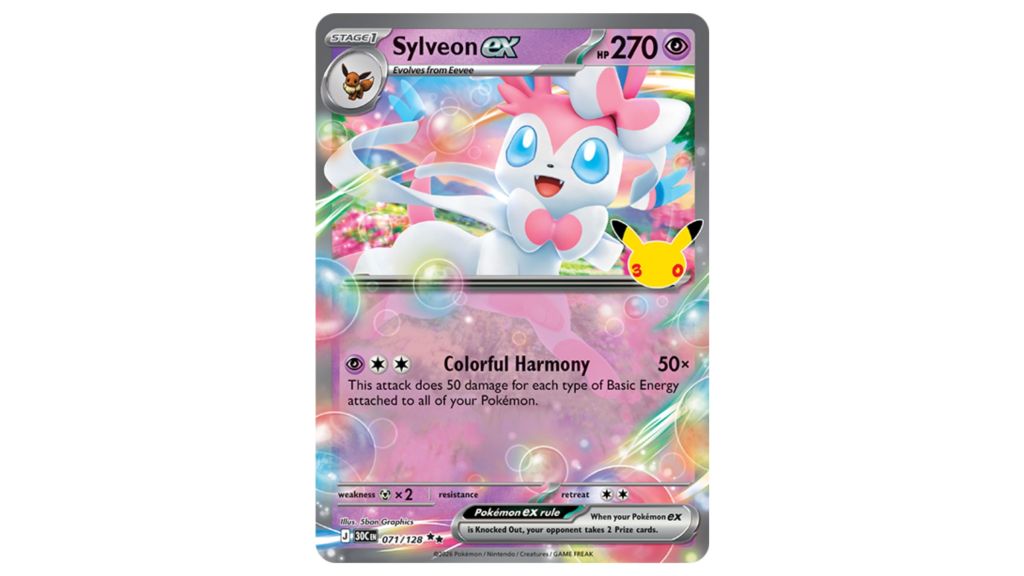 Sylveon ex Pokemon TCG 30th Anniversary
