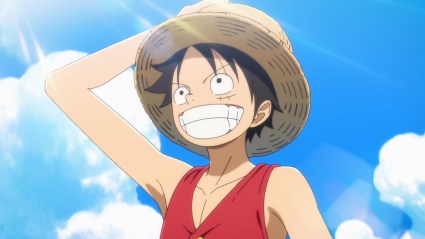 Luffy wearing Straw Hat in sunlight