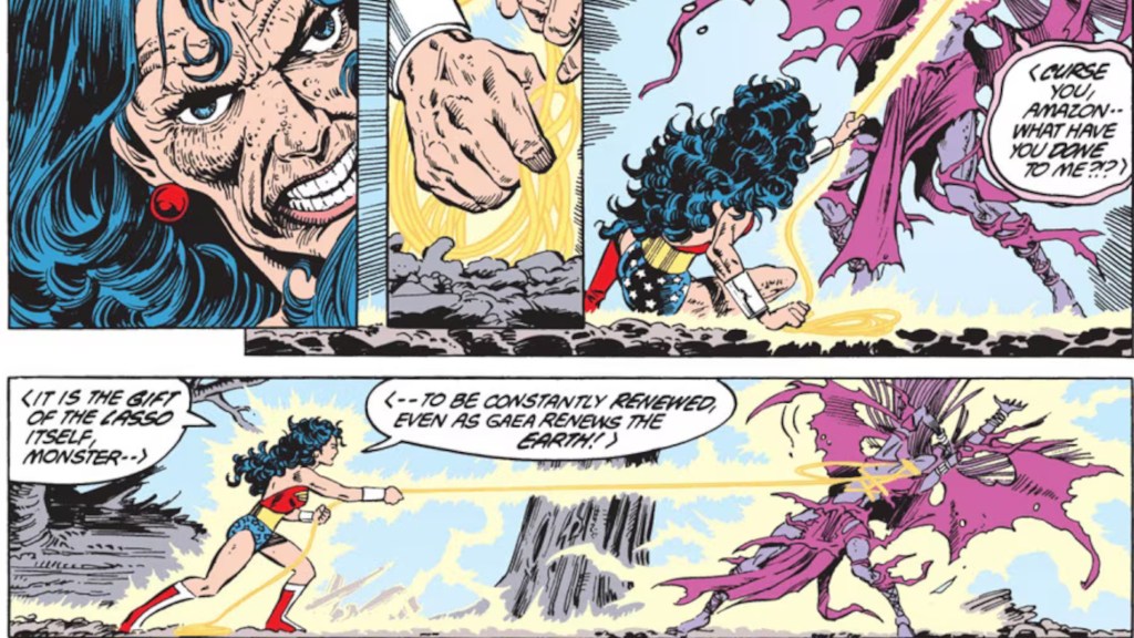Wonder Woman Lasso of Truth fight Decay