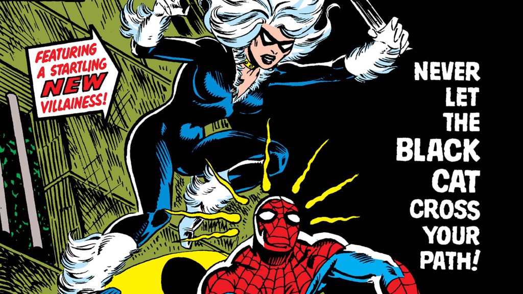 cover art for marvel's amazing spider man #194 featuring black cat