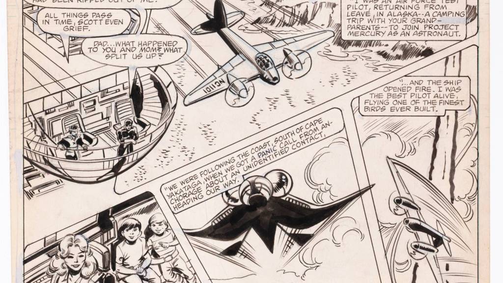 Original artwork from Uncanny X-Men #156, featuring Cyclops and Corsair.