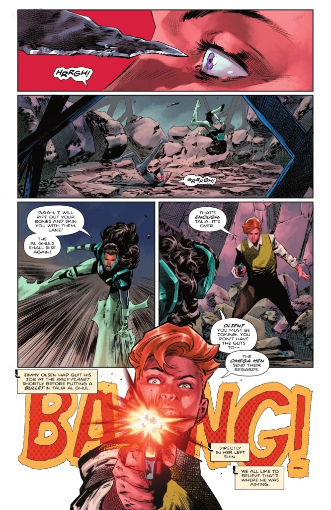 Lois Lane and Talia fight Absolute Superman