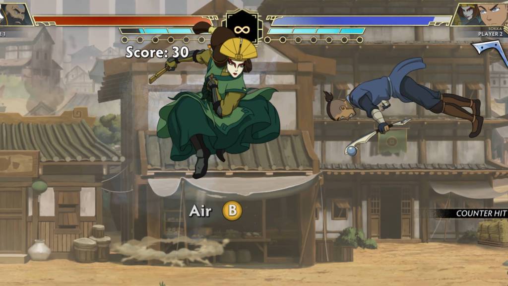 Avatar Legends The Fighting Game Kyoshi in Breakdown mode