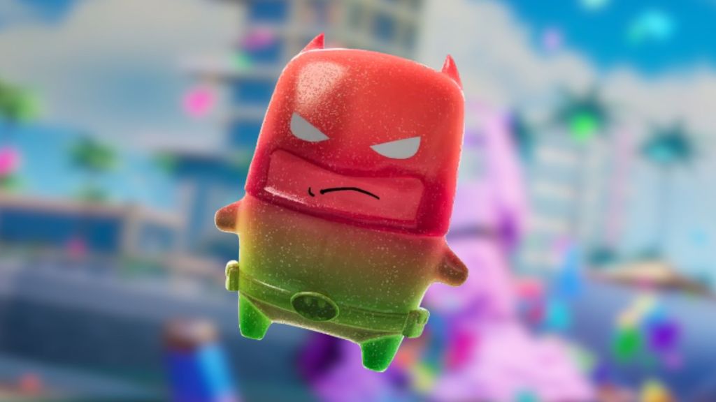 Gummy Batman Sprite Over Fortnite Season Banner