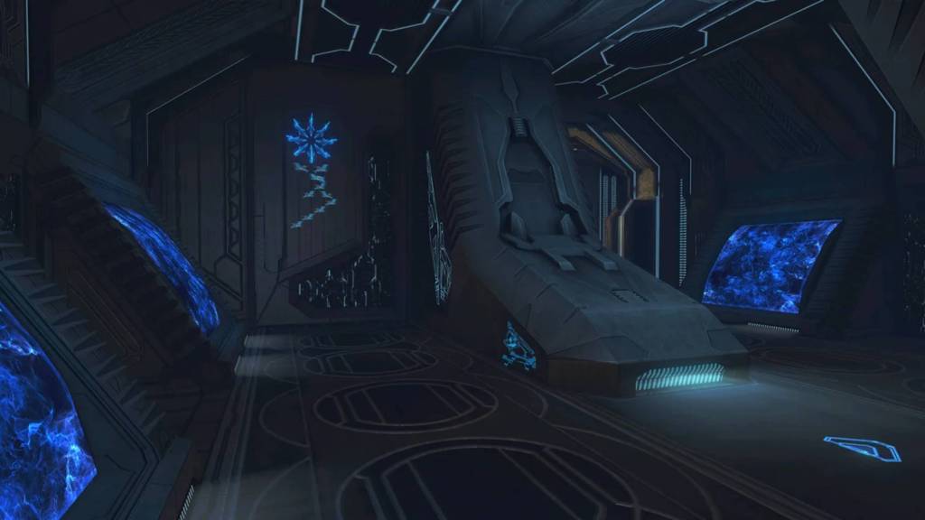 Halo Combat Evolved Anniversary The Library mission level keyart