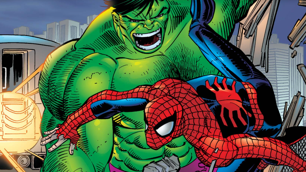 Spider-Man team-ups comic cover featuring various superheroes