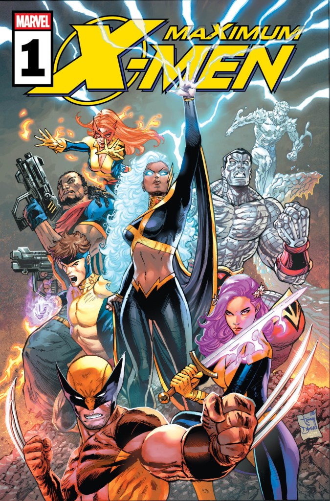 Wolverine, Psylocke (Betsy Braddock), Firestar, Justice, Iceman, Colossus, Bishop, Storm