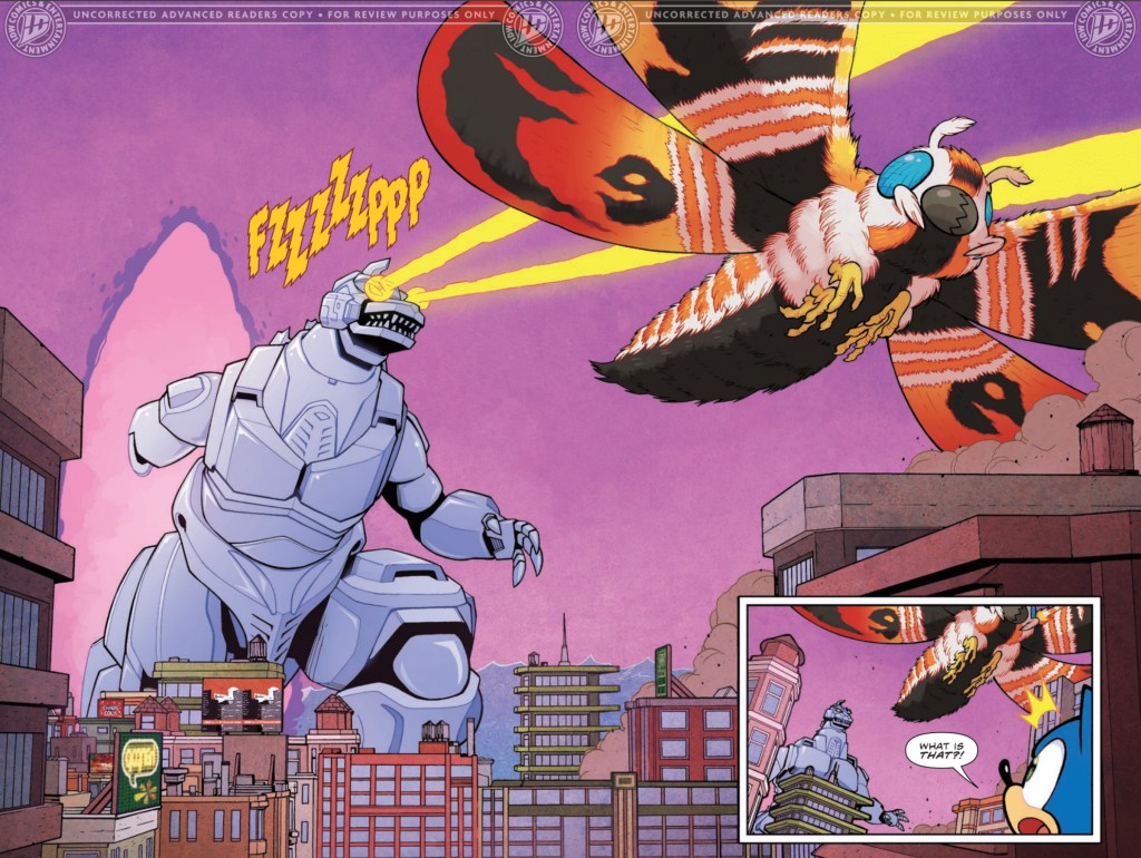 Sonic sees kaiju appear