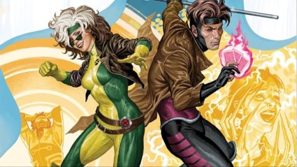 Rogue and Gambit standing together
