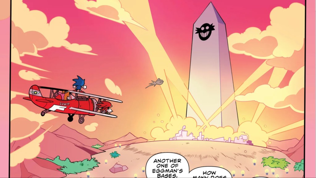 Sonic and friends approaching Eggman's base
