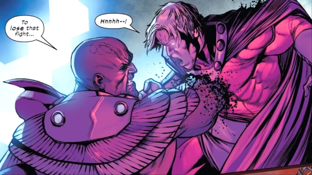 Uranos tearing out Magneto's heart