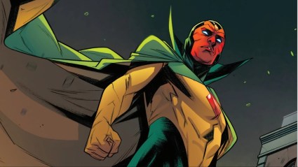 The Vision flying in the sky