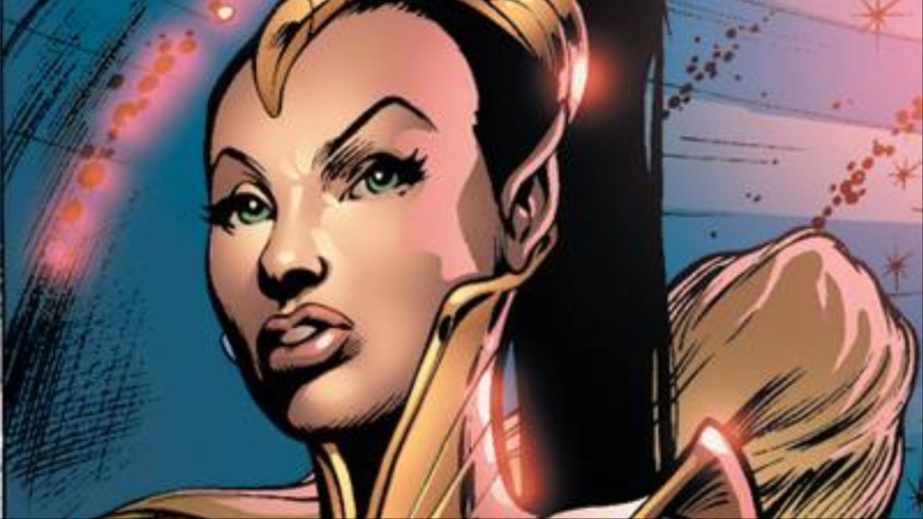 Roma standing in front of her sister Saturnyne