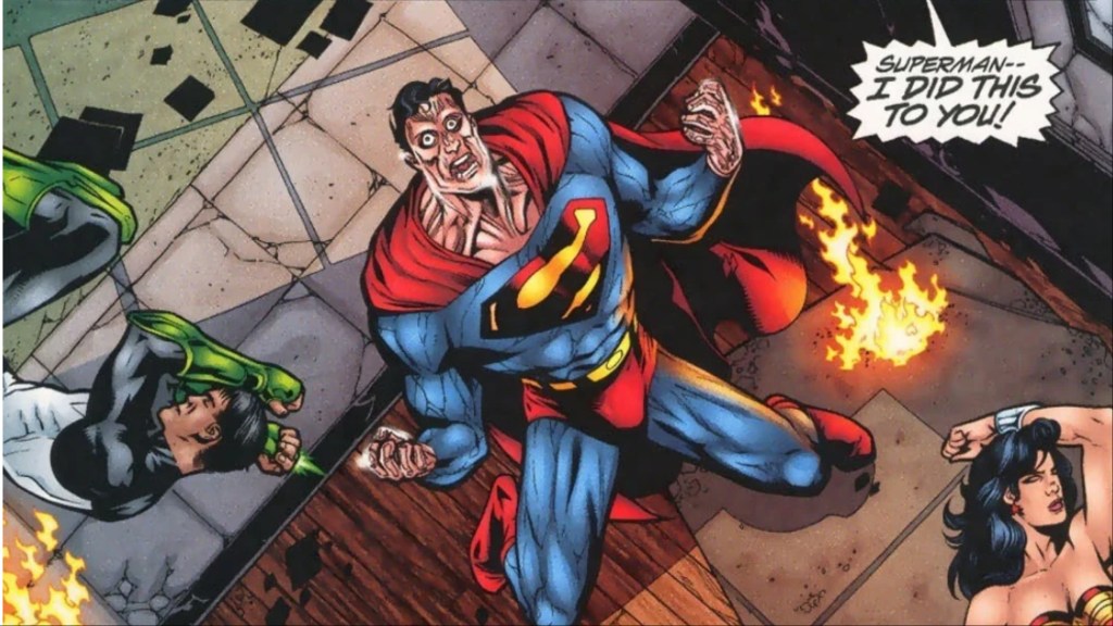 Superman, Kyle Rayner, and Wonder Woman felled by Batman's plans