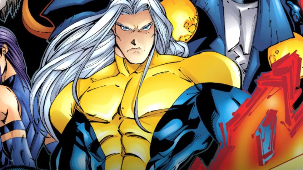 Joseph standing with members of the X-Men