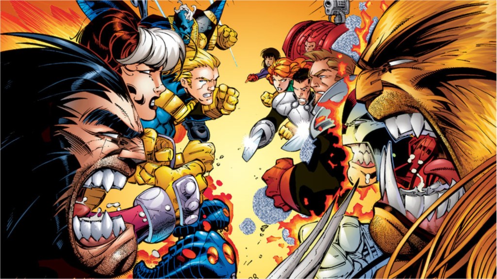 The X-Men facing off against Alpha Flight