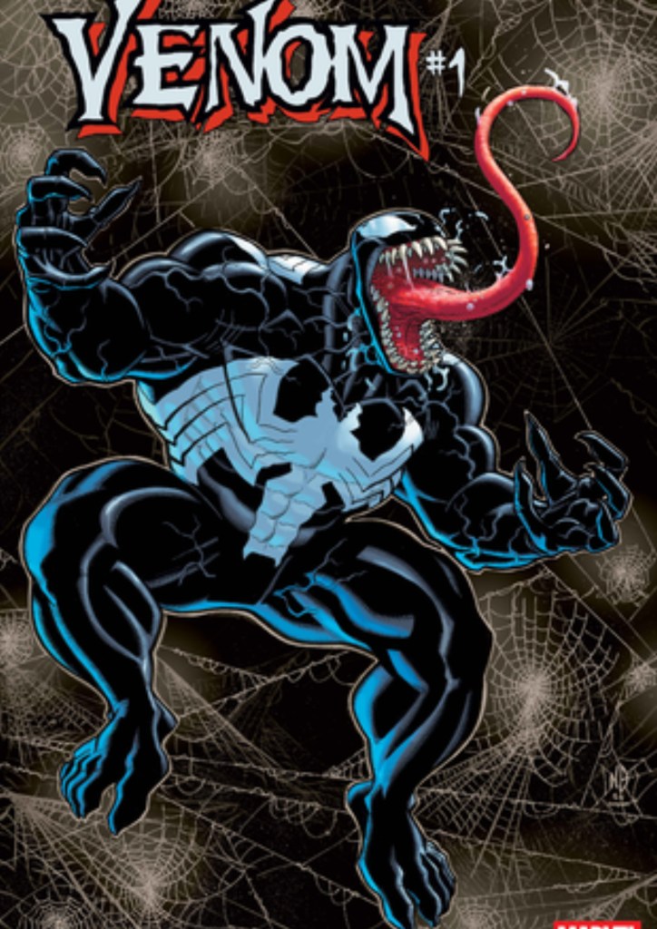 Venom roaring with his Tongue out