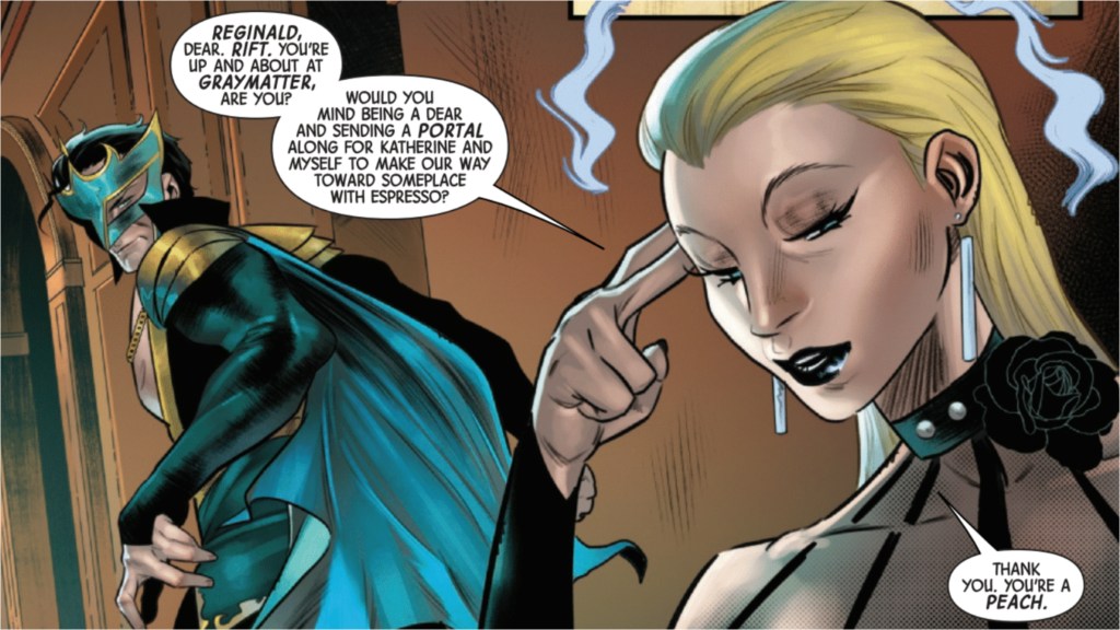 Namor and Emma Frost leaving the Hellfire Gala separately