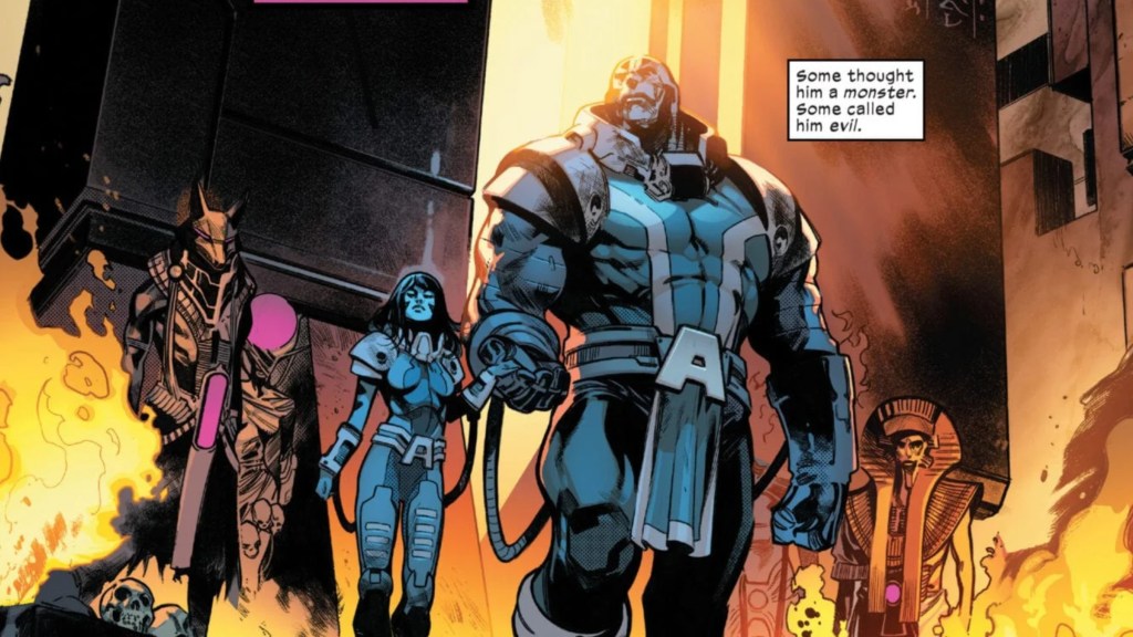 Moira MacTaggert along with Apocalypse and his First Horsemen