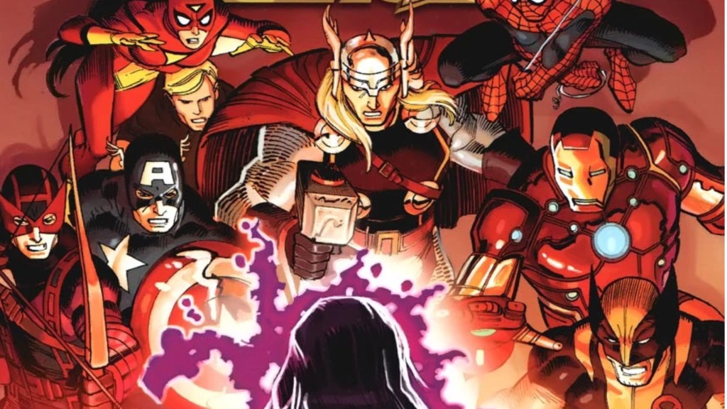 The Avengers standing off with Wonder Man