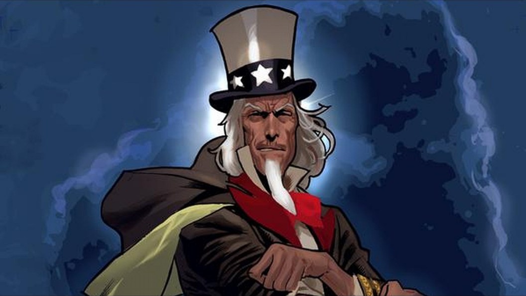 Uncle Sam rolling up his sleeves