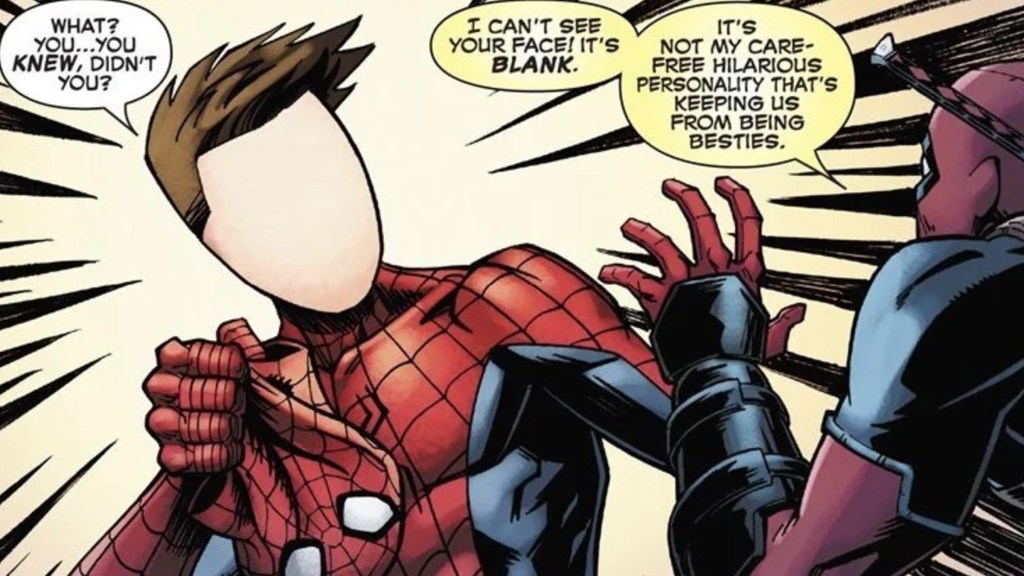 Peter Parker Blank Face Deadpool