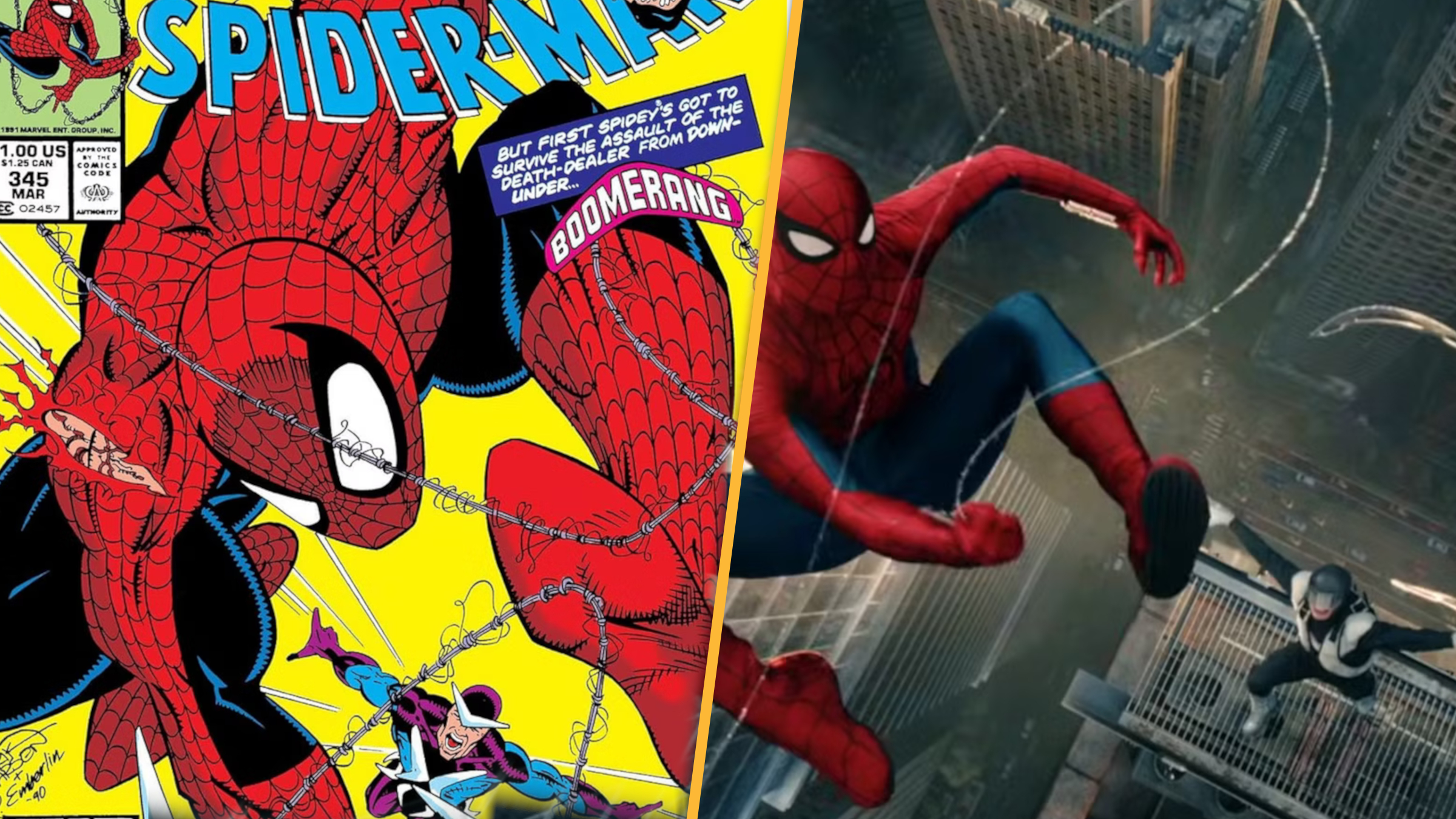 Boomerang Amazing 345 cover and film recreation
