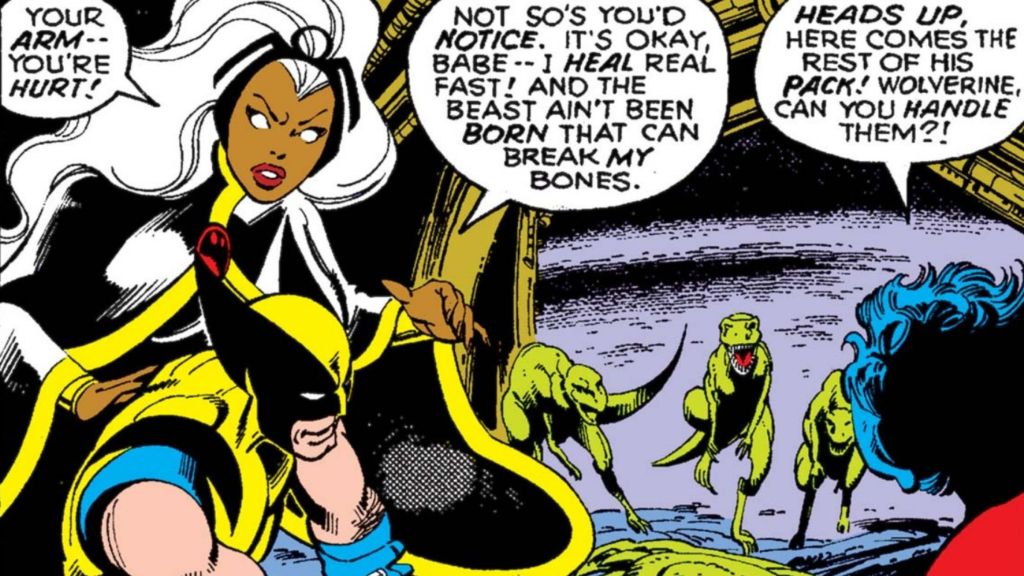 Storm and Wolverine in X-Men comics