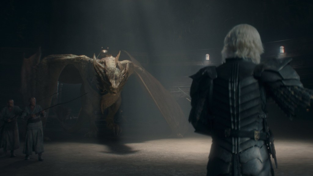 Sunfyre and Aegon in House of the Dragon
