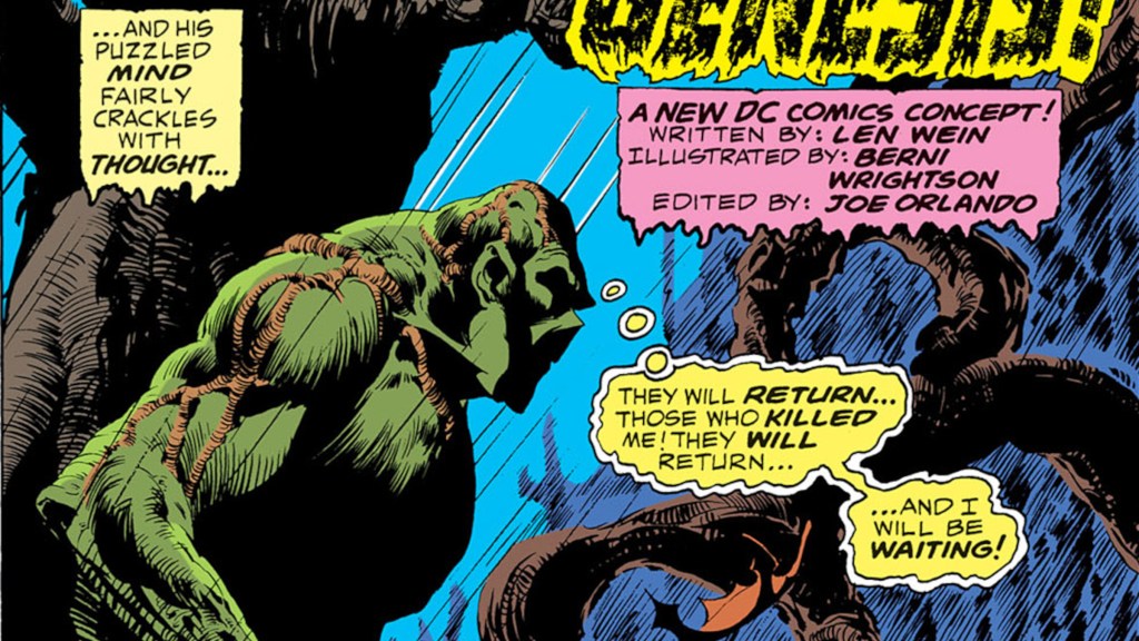 Swamp Thing narrates outside cabin