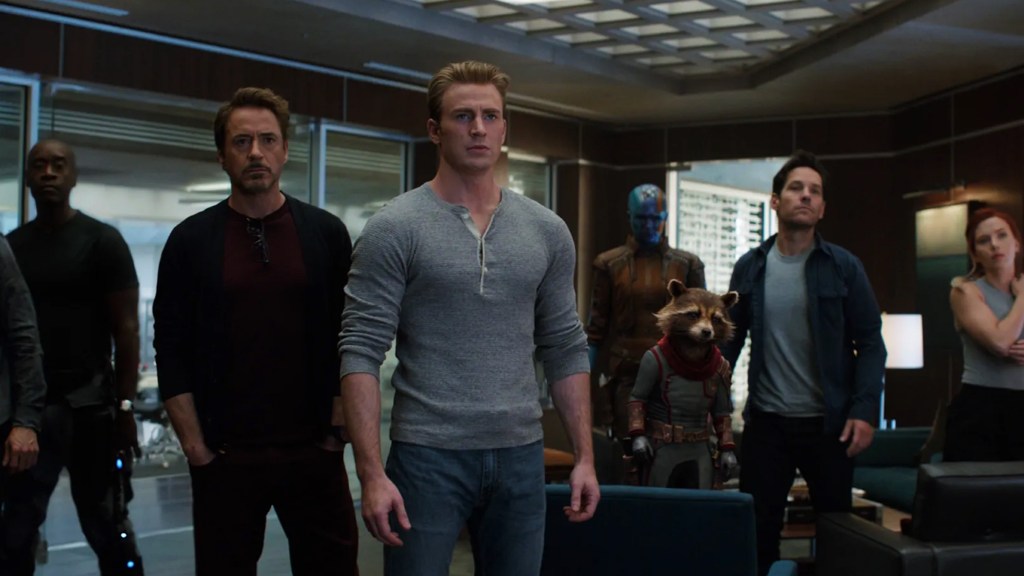 The Avengers standing together in Endgame
