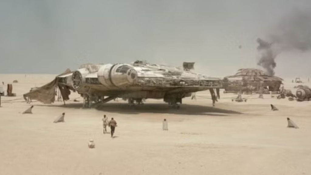 The Millennium Falcon on Jakku