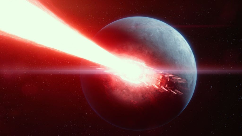 The Starkiller station in Star Wars The Force Awakens