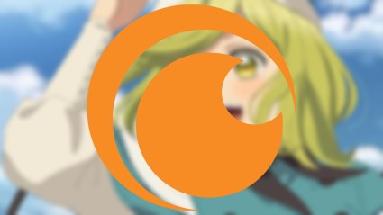Witch Hat Atelier blurred with Crunchyroll logo