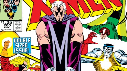 Magneto bows head in front of X-Men