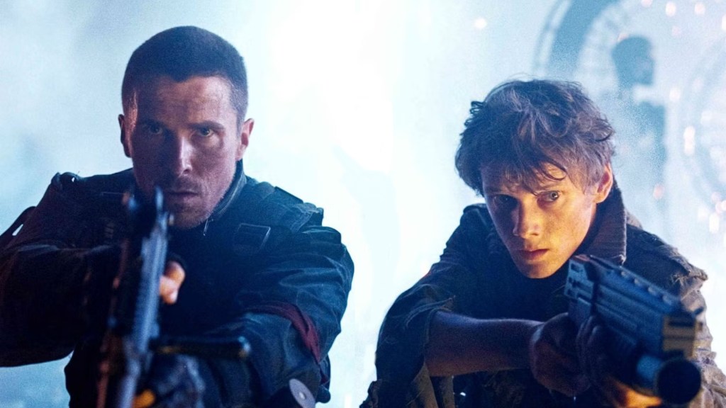 Christian Bale as John Connor as Anton Yelchin as Kyle Reese in Terminator Salvation