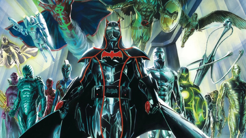 Batman in his Justice Armor Batsuit in DC Comics