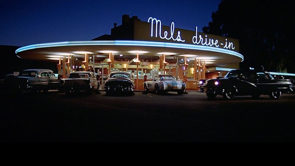 A drive in diner in George Lucas' American Graffiti