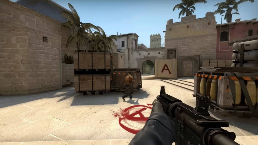 CS GO player viewpoint of map
