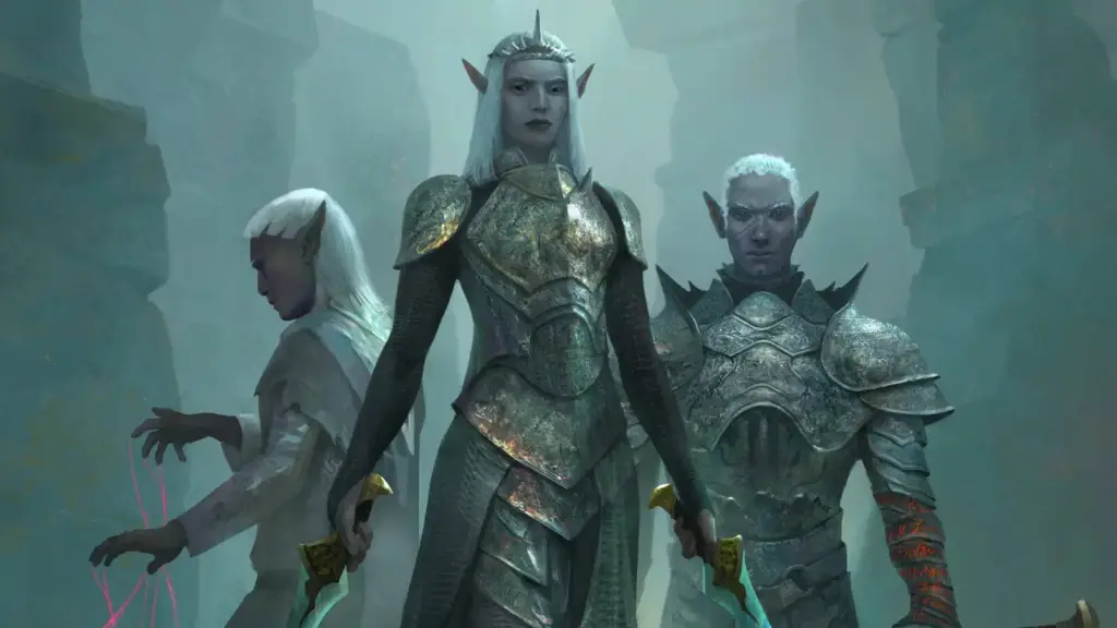 D&D Drow characters from the Underdark