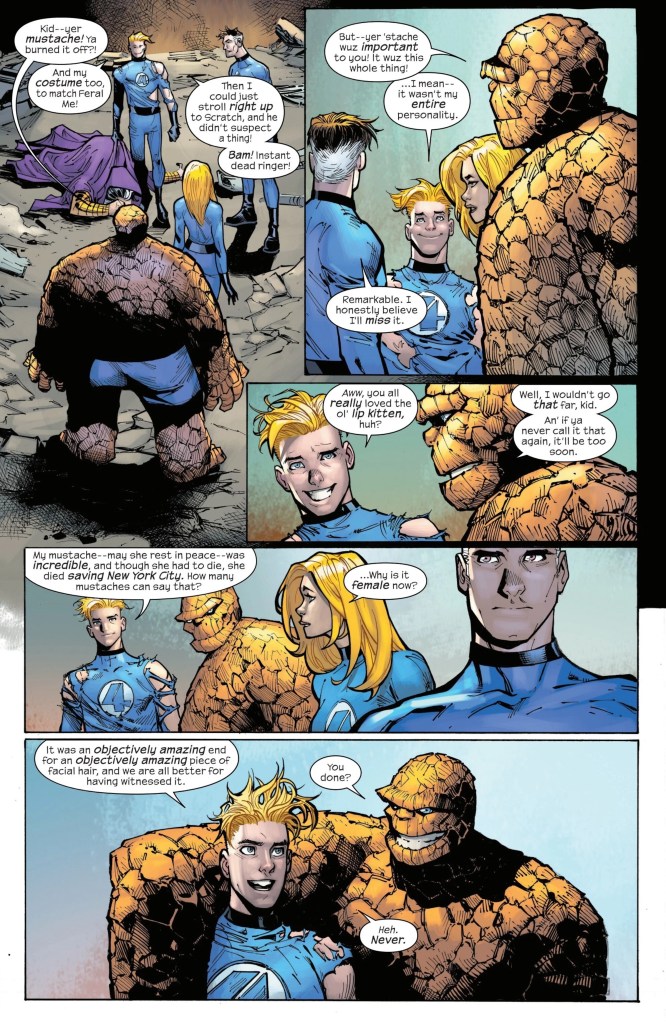 Fantastic Four Mourn Johnny's Mustache