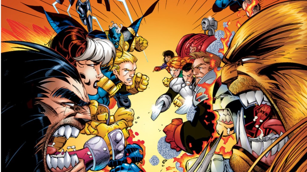The X-Men facing off against Alpha Flight