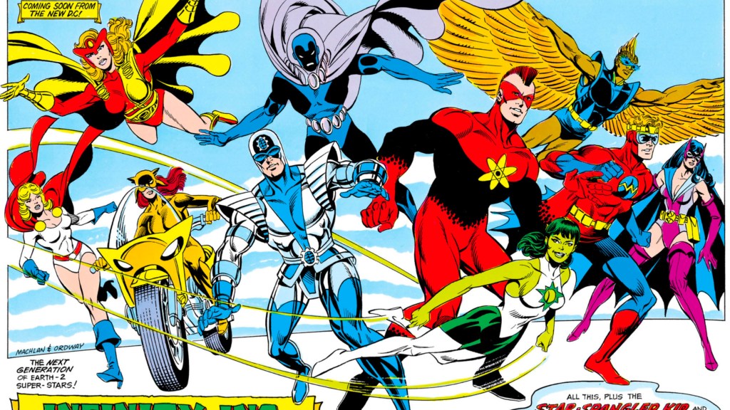 Infinity Inc. gathered together for a DC house ad