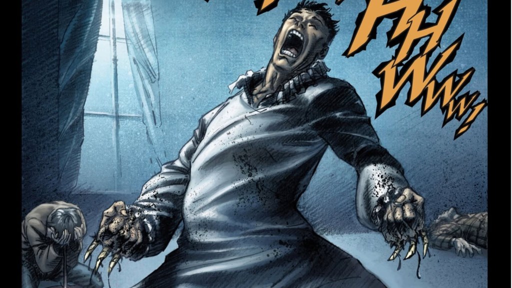 James Howlett howling after his mutant powers manifest