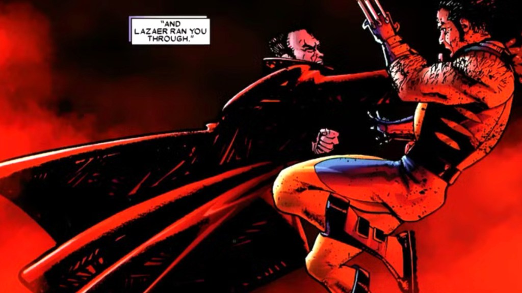 Lazaer stabbing Wolverine