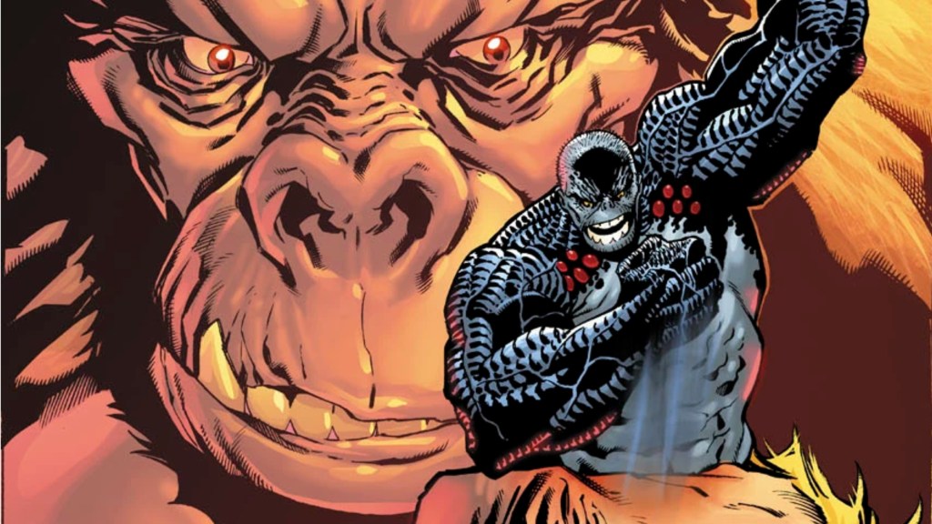 A giant ape holding Damage