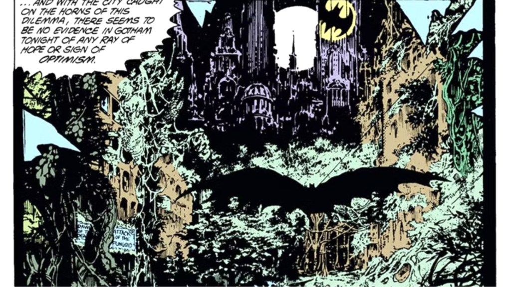 Gotham City overrun by the Green in Swamp Thing