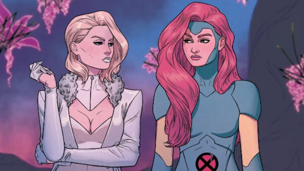 Emma Frost and Jean Grey standing next to each other
