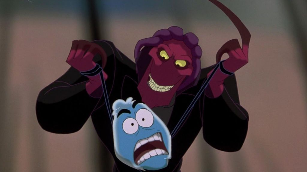 Osmosis Jones being strangled by the virus