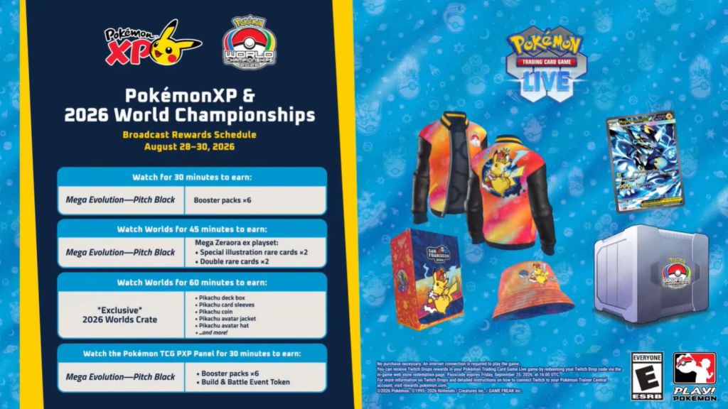 Pokemon TCG Live Freebies Worlds 2026